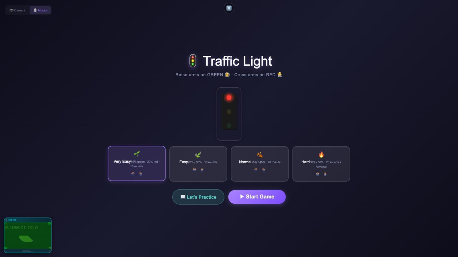 Traffic Light game screenshot